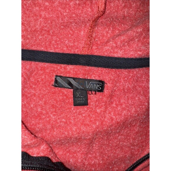 Vans Hoodie XL Pink Unisex Full Zip Long Sleeve Pullover Casual Drawstring - Picture 6 of 7